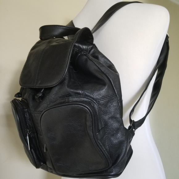 C- Leather Handbags - Leather Women Backpack Black color by C-leather